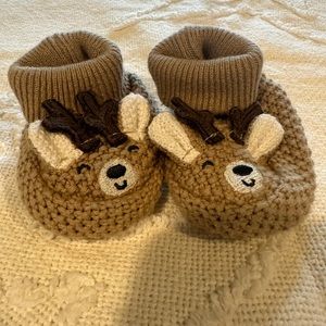 Carters newborn Reindeer booties